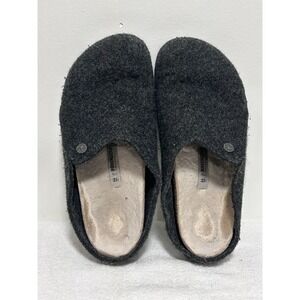 Birkenstock Zermatt Slippers Men Wool Felt Shearling Charcoal EU 44 US 11